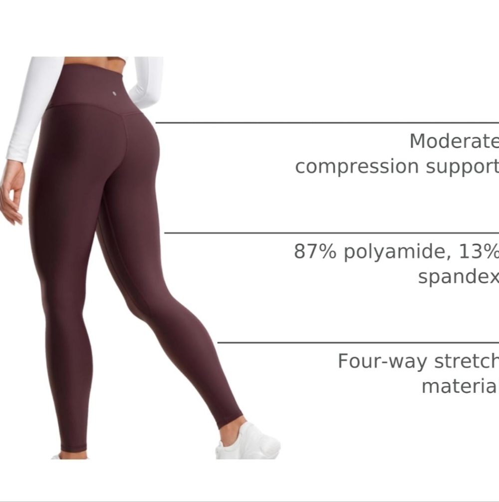 CRZ Yoga Fleece Lined 28" Leggings - Picture 2 of 8